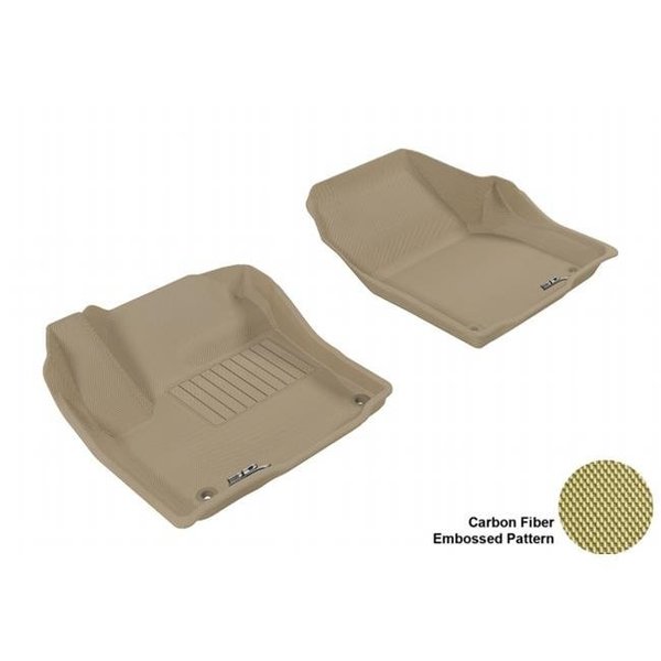 3D Maxpider 3D MAXpider L1LR00611502 LAND ROVER RANGE ROVER EVOQUE 2012-2013 KAGU TAN R1 Floor Mat L1LR00611502